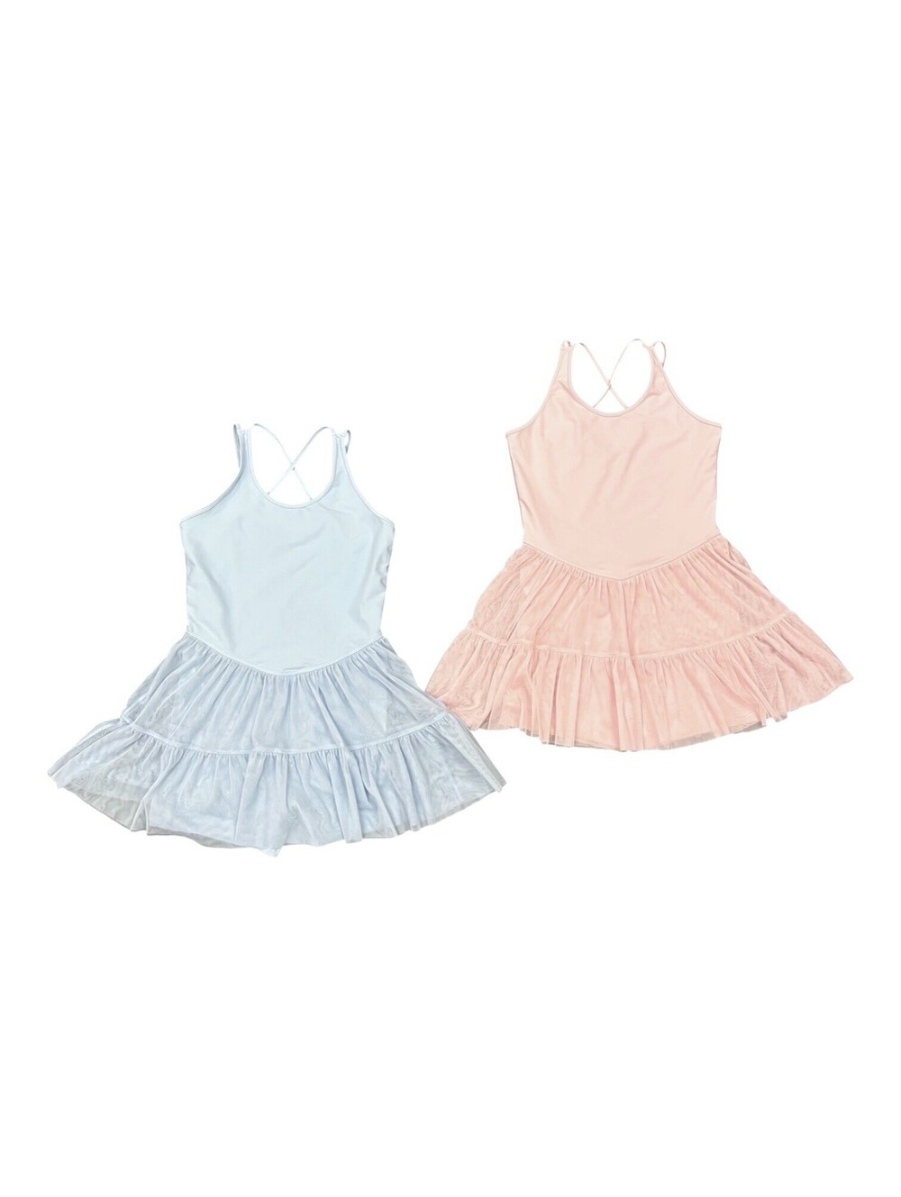 Old Navy Girls Size XXL PowerSoft Tutu Athletic Dress Bundle Pink Blue EUC